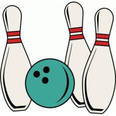 bowling pins and ball