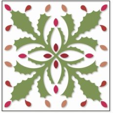 christmas cactus traditional appliqué block