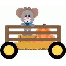 mouse in wagon hayride