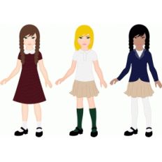 uniform clothing for lizzy paper doll