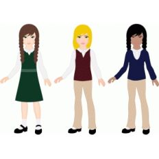 uniform clothing for lizzy paper doll