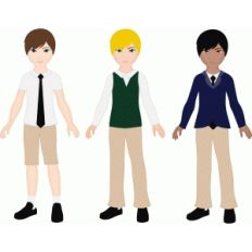 uniform clothing for jacob paper doll
