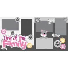 one of the family cat 2 page scrapbook kit