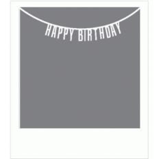 happy birthday polaroid frame