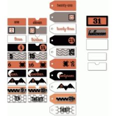 halloween tags or box fronts mix n match
