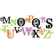 halloween monograms m-z