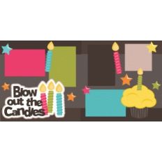 blow out the candles birthday 2 page scrapbook kit