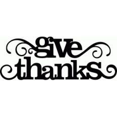 'give thanks' flourish phrase