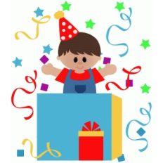 birthday boy in box present