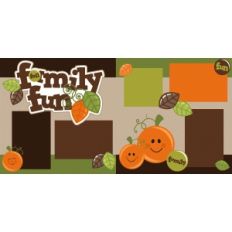 fall family fun 2 page scrapbook kit