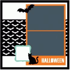 halloween 12x12 scrapbook page kit