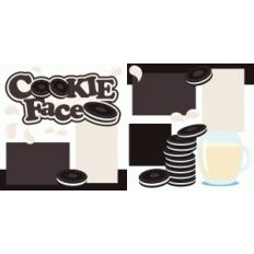 cookie face 2 page scrapbook kit