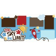 the sky is the limit 2 page scrapbook kit