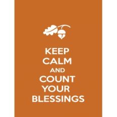 keep calm and count your blessings quote card