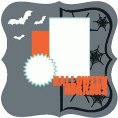 halloween horrors fancy 12x12 scrapbook page kit
