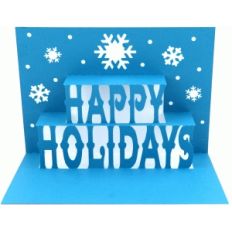 5x7 happy holidays pop up card