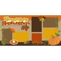 november happenings 2 page scrapbook kit