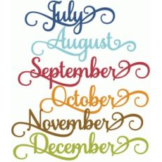 months of the year july-dec - perfect flourish