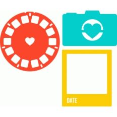 3 photo icons set