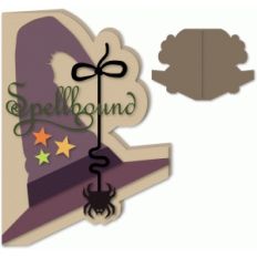 witch’s shaped hat 5x7 halloween card