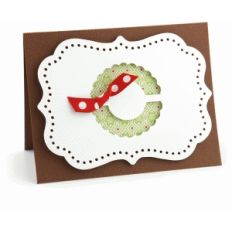 a2 christmas wreath pop dot card
