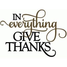 in everything give thanks - vinyl phrase