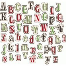 believe christmas monogram alphabet