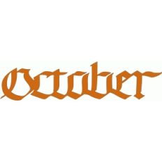 october – gothic calligraphy