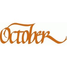 october – italic calligraphy