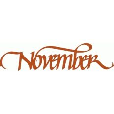 november – italic calligraphy