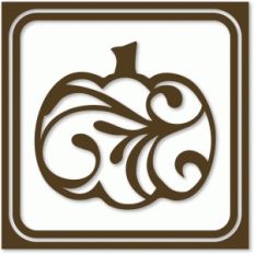 flourished pumpkin tile