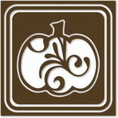flourished pumpkin tile