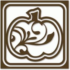flourished pumpkin tile