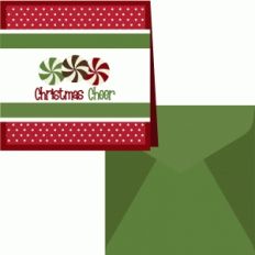 christmas cheer square card kit with envelope