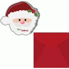 santa claus shape card with envelope