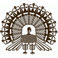 turkey fancy folk art reg cut or vinyl