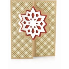 a2 flip swing card snowflake