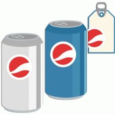 soda and tag set: cola