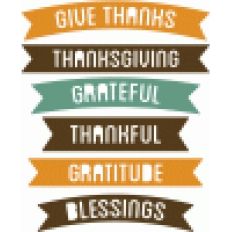 banner words - thanksgiving gratitude