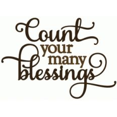 count your many blessings - vinyl phrase
