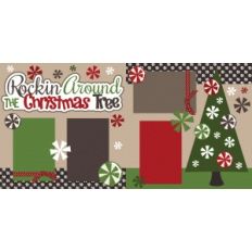 rocking around the christmas tree 2 page scrapbook kit