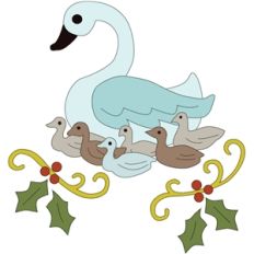 seven swans swimming
