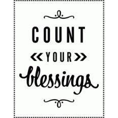 count your blessings vinyl saying