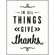 in all things give thanks vinyl saying