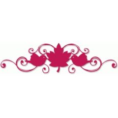 birds and leaf flourish