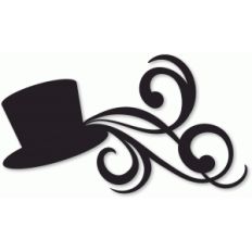 flourished snowman top hat