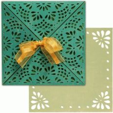 card wrap set: floral lattice lace