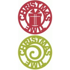 christmas time - circle tag