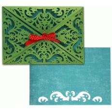 a2 card wrap set: holiday damask