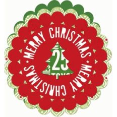 circle christmas tree card